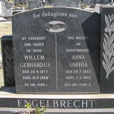 ENGELBRECHT Willem Gerharus 1877-1968 &amp; Anna Sophia 1893-1982