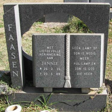 FAASEN Jannie 1935-1989