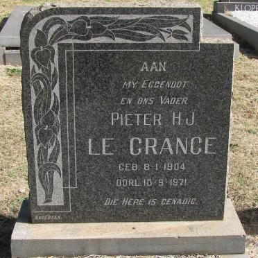 GRANGE Pieter H.J., Le 1904-1971