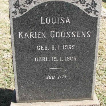 GOOSSENS Louisa Karien 1965-1965