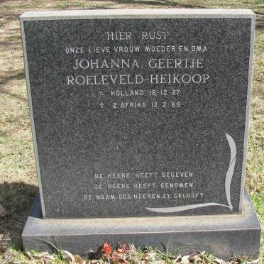 HEIKOOP Johanna Geertje, Roeleveld 1927-1989