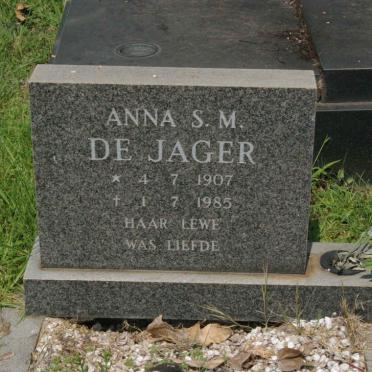 JAGER Anna S.M. de, 1907-1985
