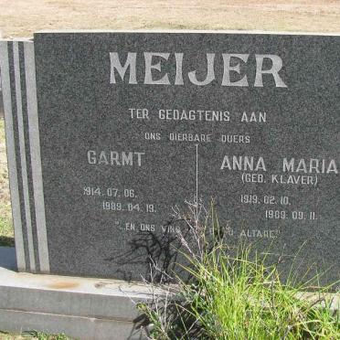 MEIJER Garmt 1914-1989 &amp; Anna Maria KLAVER 1919-1989