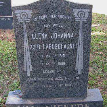 NIEKERK Elena Johanna, van nee LABUSCHAGNE 1919-1986