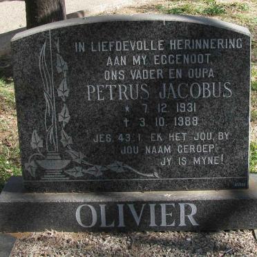 OLIVIER Petrus Jacobus 1931-1988