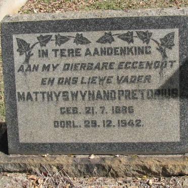 PRETORIUS Mathys Wynand 1886-1942