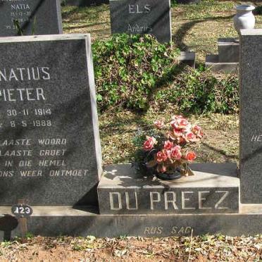 PREEZ Ignatius Pieter, du 1914-1988 &amp; Johanna Magrieta 1920-2000