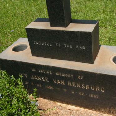 RENSBURG Ivy, Janse van 192?-1987