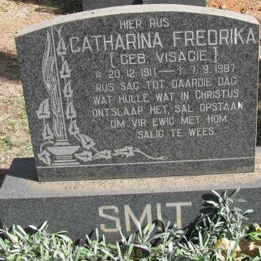 SMIT Catharina Frederika nee VISAGIE 1911-1987