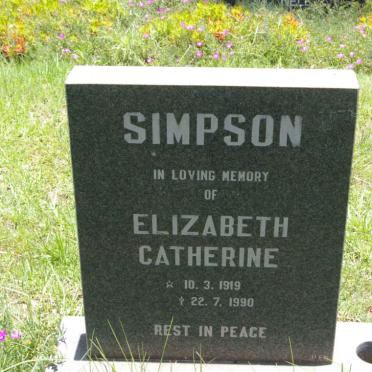 SIMPSON Elizabeth Catherine 1919-1990