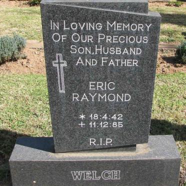 WELCH Eric Raymond 1942-1985