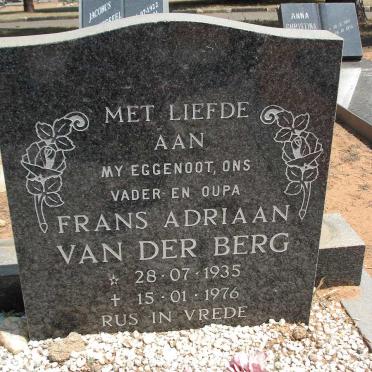 BERG Frans Adriaan, van den 1935-1976