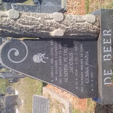 BEER Hendrik Petrus Jacobus, de 1934-1987 &amp; Gesina Maria 1947-