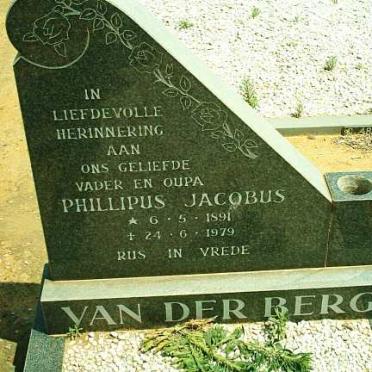 BERG Phillipus Jacobus, van den 1891-1979