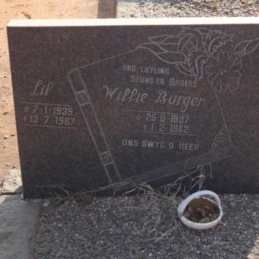BURGER Willie 1937-1962 &amp; Lil 1939-1987