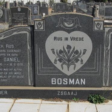 BOSMAN Izak Daniel 1910-1970 &amp; Christina Susanna 1911-1984