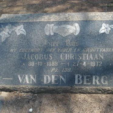 BERG Jacobus Christiaan, van den 1889-1972