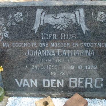 BERG Johanna Catharina, van den nee KRUGELL 1899-1979