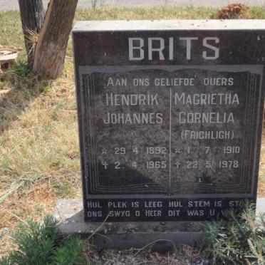 BRITS Hendrik Johannes 1892-1965 &amp; Magrietha Cornelia FRIGHLIGH 1910-1978