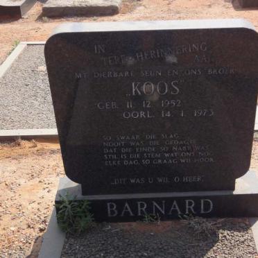 BARNARD Koos 1952-1973