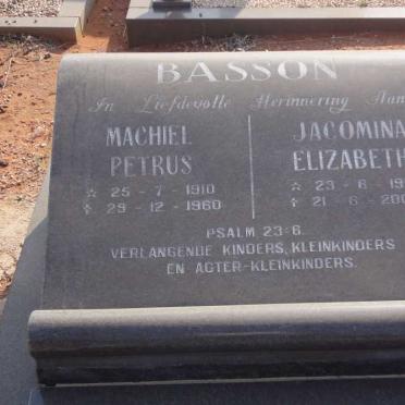BASSON Machiel Petrus 1910-1960 &amp; Jacomina Elizabeth 1917-2005