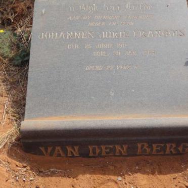 BERG Johannes Jurie Francois, van den 1918-1964
