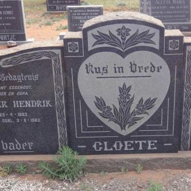 CLOETE Casper Hendrik 1883-1963 &amp; Rykie Hester HOWELL 1884-1966
