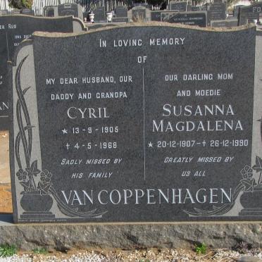 COPPENHAGEN, van Cyril 1905-1968 &amp; Susanna Magalena 1907-1990