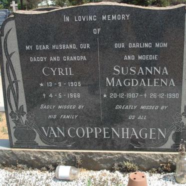 COPPENHAGEN Cyril, van 1905-1968 &amp; Susanna Magdalena 1907-1990