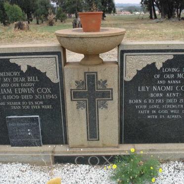 COX William Edwin 1909-1945 &amp; Lily Naomi KENT 1913-1983 :: COX Paul Donimic 1968-1968