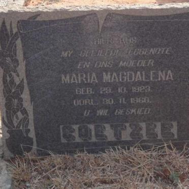COETZEE Maria Magdalena 1923-1960
