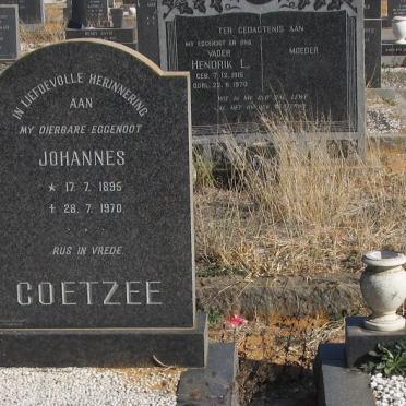 COETZEE Johannes 1895-1970 &amp; Lodewika Johanna Adriana 1897-1987