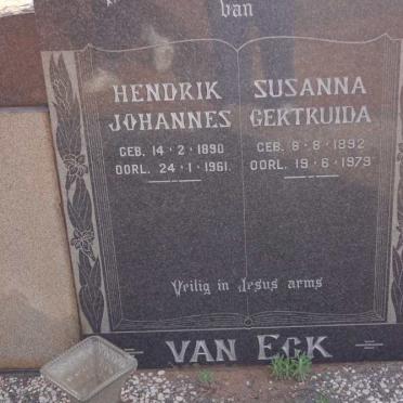 ECK Hendrik Johannes, van 1890-1961 &amp; Susanna Gertruida 1892-1979