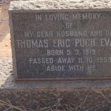 EVANS Thomas Eric Puch 1919-1959