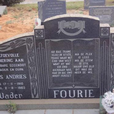 FOURIE Louis Andries 1910-1963 &amp; Magdalena C. VAN ZYL 1916-2003