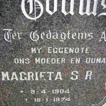 GOUWS Magrieta S.R. 1904-1974