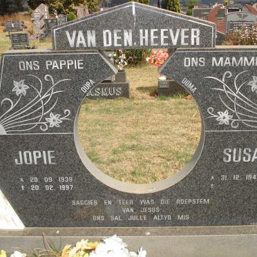 HEEVER Jopie, van den 1939-1997 &amp; Susan 1942-