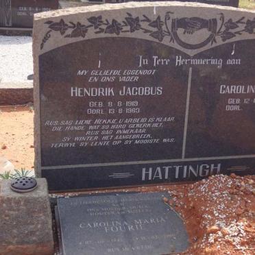 HATTINGH Hendrik Jacobus 1919-1963 &amp; Carolina Maria 1923-
