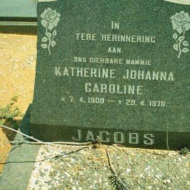 JACOBS Katherine Johanna Caroline 1900-1970