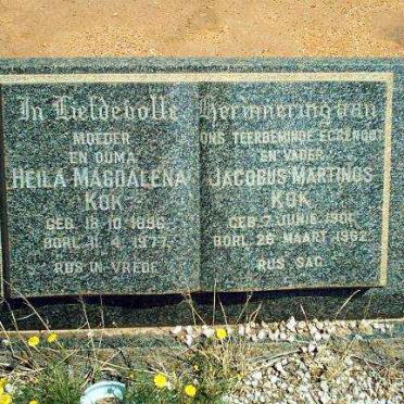 KOK Jacobus Martinus 1901-1962 &amp; Heila Magdalena 1896-1977