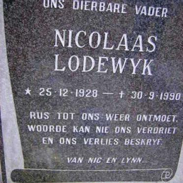 KLOPPER Nicolaas Lodewyk 1928-1990