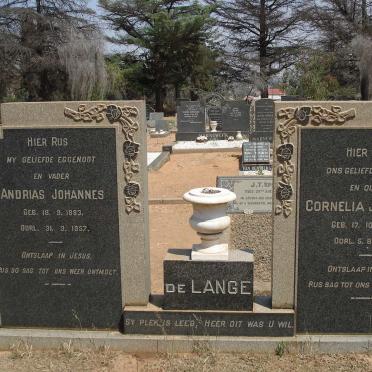 LANGE Andrias Johannes, de 1883-1957 &amp; Cornelia Johanna 1893-1958