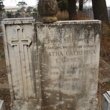 LAGESEN Agatha Catherina nee DE VILLIERS -1947