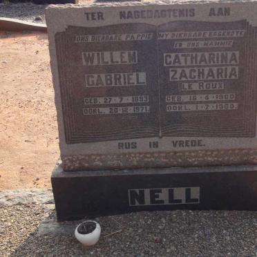 NELL Willem Gabriel 1893-1971 &amp; Catharina Zacharia LE ROUX 1900-1960