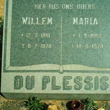 PLESSIS Willem, du 1891-1974 &amp; Maria 1889-1974