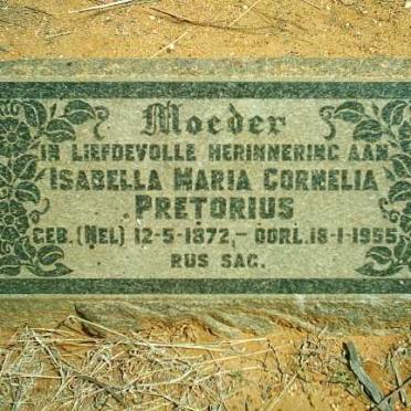 PRETORIUS Isabella Maria Cornelia 1872-1955
