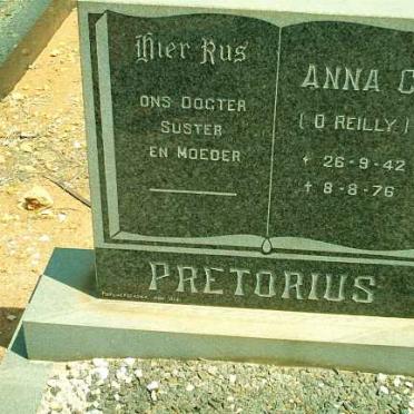 PRETORIUS Anna C nee O`REILLY 1942-1976