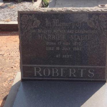 ROBERTS Harriet Maud 1872-1982