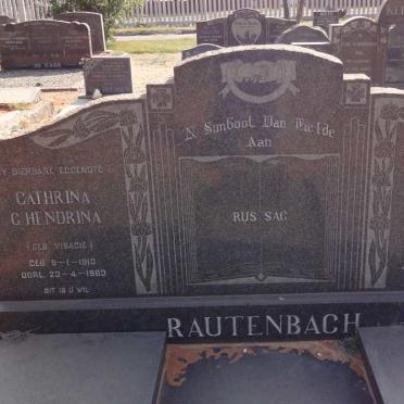 RAUTENBACH Willem Andries 1907-1970 &amp; Catharina G. Hendrina VISAGIE 1910-1963