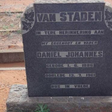 STADEN Daniel Johannes, van 1886-1961